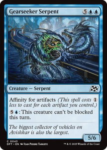 Gearseeker Serpent - Aetherdrift (DFT) #43 - Common Magic: The Gathering Trading Card