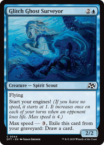 Glitch Ghost Surveyor - Aetherdrift Magic: The Gathering trading card