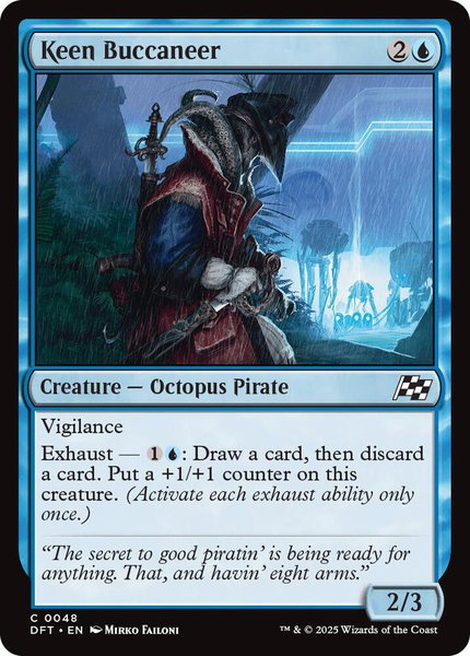 Keen Buccaneer - Aetherdrift Magic: The Gathering trading card