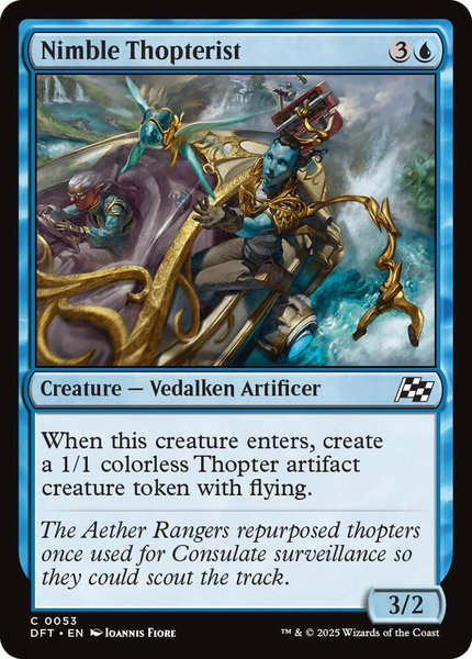 Nimble Thopterist - Aetherdrift Magic: The Gathering trading card