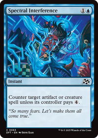 Spectral Interference - Aetherdrift (DFT) #63 - Common Magic: The Gathering Trading Card