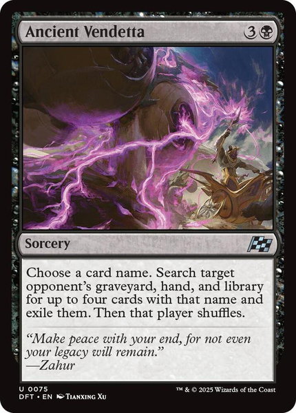 Ancient Vendetta - Aetherdrift Magic: The Gathering trading card