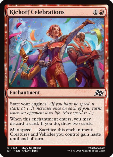 Kickoff Celebrations - Aetherdrift Magic: The Gathering trading card