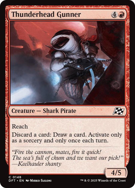 Thunderhead Gunner - Aetherdrift Magic: The Gathering trading card