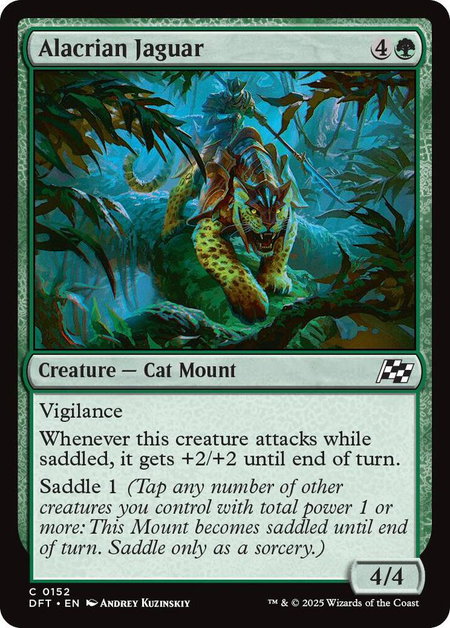 Alacrian Jaguar - Aetherdrift Magic: The Gathering trading card