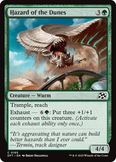 Hazard of the Dunes - Aetherdrift Magic: The Gathering trading card