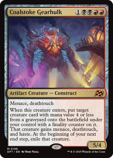 Coalstoke Gearhulk - Aetherdrift Magic: The Gathering trading card