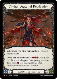 Cindra, Dracai of Retribution - The Hunted  #HNT054 - Majestic Flesh and Blood Trading Card