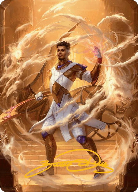 Basri, Tomorrow's Champion Art Card (Gold-Stamped Signature) - Art Series: Aetherdrift Magic: The Gathering trading card