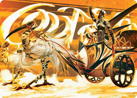 Skyseer's Chariot Art Card (Gold-Stamped Signature) - Art Series: Aetherdrift Magic: The Gathering trading card