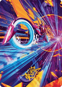 Spotcycle Scouter Art Card (Gold-Stamped Signature) - Art Series: Aetherdrift (AADFT) #37 - Special Magic: The Gathering Trading Card