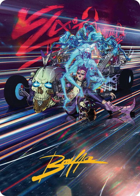 Midnight Mangler Art Card (Gold-Stamped Signature) - Art Series: Aetherdrift Magic: The Gathering trading card