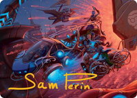 Rangers' Refueler Art Card (Gold-Stamped Signature) - Art Series: Aetherdrift (AADFT) #27 - Special Magic: The Gathering Trading Card