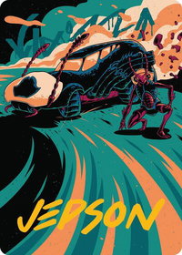 Carrion Cruiser Art Card (Gold-Stamped Signature) - Art Series: Aetherdrift (AADFT) #39 - Special Magic: The Gathering Trading Card