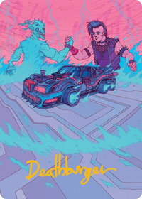 Demonic Junker Art Card (Gold-Stamped Signature) - Art Series: Aetherdrift (AADFT) #40 - Special Magic: The Gathering Trading Card