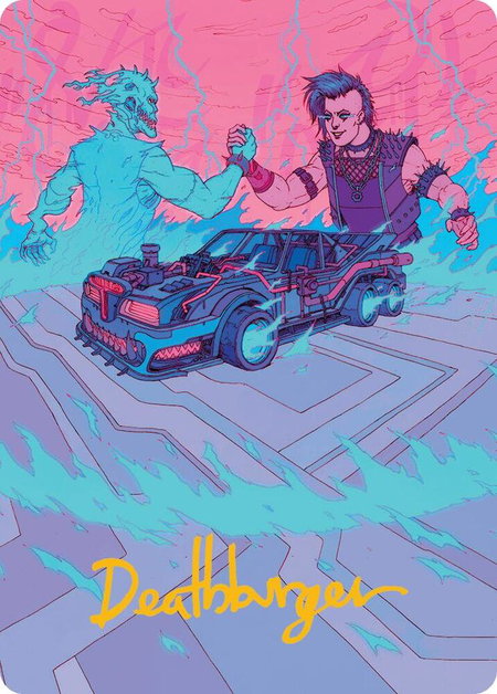 Demonic Junker Art Card (Gold-Stamped Signature) - Art Series: Aetherdrift Magic: The Gathering trading card