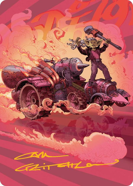 Burner Rocket Art Card (Gold-Stamped Signature) - Art Series: Aetherdrift Magic: The Gathering trading card