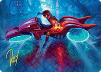 Chandra, Spark Hunter Art Card (Gold-Stamped Signature) - Art Series: Aetherdrift (AADFT) #20 - Special Magic: The Gathering Trading Card