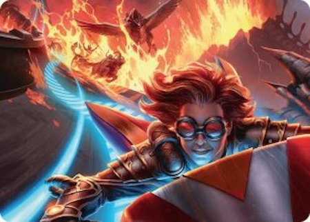 Outpace Oblivion Art Card - Art Series: Aetherdrift Magic: The Gathering trading card