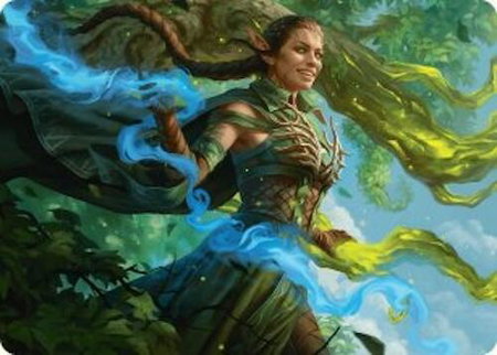 Nissa, Worldsoul Speaker Art Card - Art Series: Aetherdrift Magic: The Gathering trading card