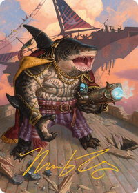 Captain Howler, Sea Scourge Art Card (4/54) (Gold-Stamped Signature) - Art Series: Aetherdrift (AADFT) #4 - Special Magic: The Gathering Trading Card