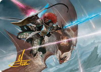 Caradora, Heart of Alacria Art Card (14/54) (Gold-Stamped Signature) - Art Series: Aetherdrift (AADFT) #14 - Special Magic: The Gathering Trading Card