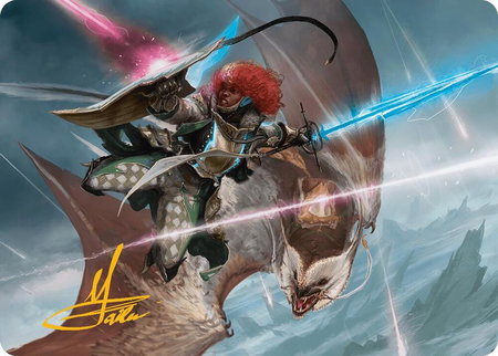 Caradora, Heart of Alacria Art Card (14/54) (Gold-Stamped Signature) - Art Series: Aetherdrift Magic: The Gathering trading card