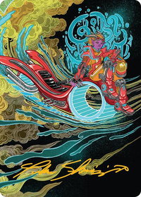 Cloudspire Skycycle Art Card (Gold-Stamped Signature) - Art Series: Aetherdrift (AADFT) #44 - Special Magic: The Gathering Trading Card