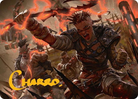 Far Fortune, End Boss Art Card (11/54) (Gold-Stamped Signature) - Art Series: Aetherdrift Magic: The Gathering trading card