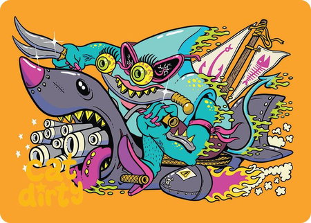 Fearless Swashbuckler Art Card (Gold-Stamped Signature) - Art Series: Aetherdrift Magic: The Gathering trading card