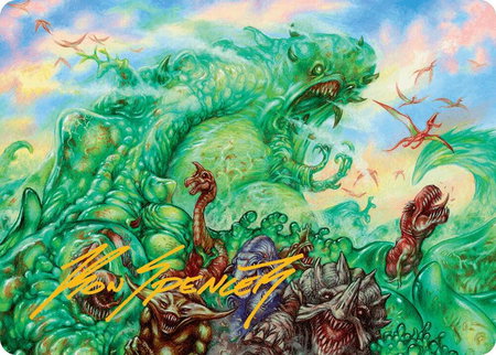 Mimeoplasm, Revered One Art Card (Gold-Stamped Signature) - Art Series: Aetherdrift Magic: The Gathering trading card