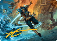 Sita Varma, Masked Racer Art Card (Gold-Stamped Signature) - Art Series: Aetherdrift (AADFT) #26 - Special Magic: The Gathering Trading Card