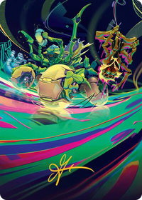 Thundering Broodwagon Art Card (Gold-Stamped Signature) - Art Series: Aetherdrift (AADFT) #48 - Special Magic: The Gathering Trading Card