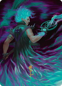 Winter, Cursed Rider Art Card (Gold-Stamped Signature) - Art Series: Aetherdrift (AADFT) #7 - Special Magic: The Gathering Trading Card