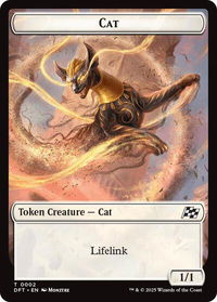 Cat // Thopter (0010) Double-Sided Token - Aetherdrift (DFT) #2 // 10 - Token Magic: The Gathering Trading Card