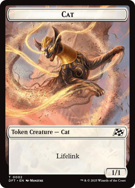 Cat // Thopter (0010) Double-Sided Token - Aetherdrift Magic: The Gathering trading card