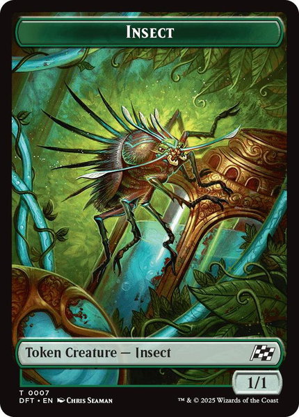 Insect // Elephant Double-Sided Token trading card from Aetherdrift Insect // Elephant Double-Sided Token - Aetherdrift Magic: The Gathering trading card