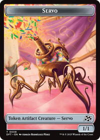 Servo // Thopter (0009) Double-Sided Token - Aetherdrift (DFT) #8 // 9 - Token Magic: The Gathering Trading Card