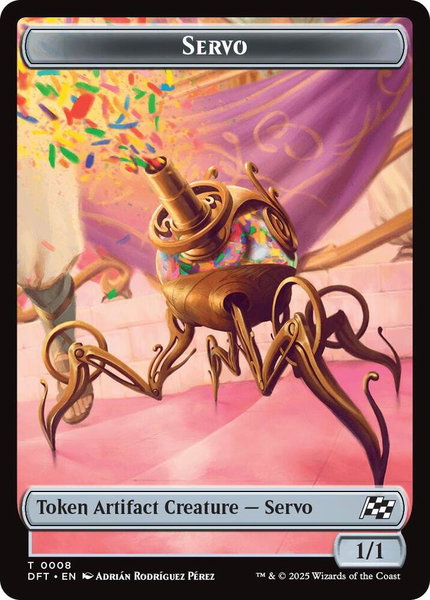Servo // Thopter (0009) Double-Sided Token trading card from Aetherdrift Servo // Thopter (0009) Double-Sided Token - Aetherdrift Magic: The Gathering trading card