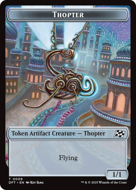 Thopter (0009) // Treasure Double-Sided Token - Aetherdrift Magic: The Gathering trading card
