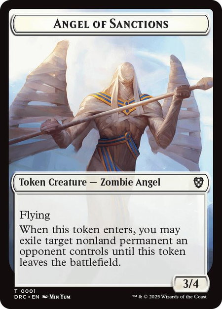 Angel of Sanctions // Vizier of Many Faces Double-Sided Token - Commander: Aetherdrift Magic: The Gathering trading card