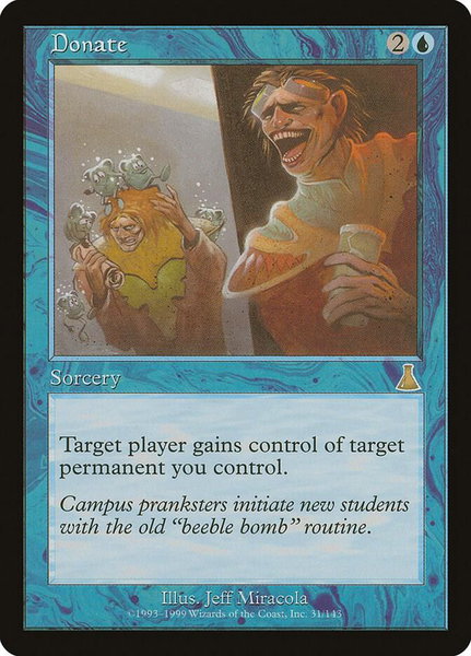 Donate trading card from Urza's Destiny Donate - Urza's Destiny Magic: The Gathering trading card