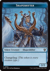 Shapeshifter // Zombie (0003) Double-Sided Token - Commander: Aetherdrift (DRC) #4 // 3 - Token Magic: The Gathering Trading Card