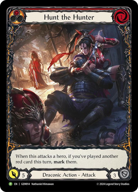 Hunt the Hunter (Red) - GEM Pack 1 Flesh and Blood trading card