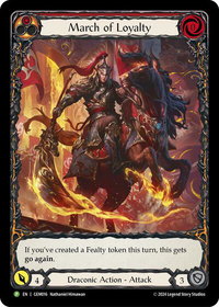 March of Loyalty (Red) - GEM Pack 1 (GEM) #GEM016 - Promo Flesh and Blood Trading Card