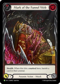 Mark of the Funnel Web (Red) - GEM Pack 1 (GEM) #GEM022 - Promo Flesh and Blood Trading Card