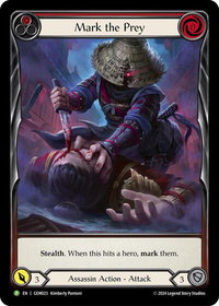 Mark the Prey (Red) - GEM Pack 1 (GEM) #GEM023 - Promo Flesh and Blood Trading Card