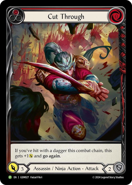 Cut Through (Red) - GEM Pack 1 Flesh and Blood trading card