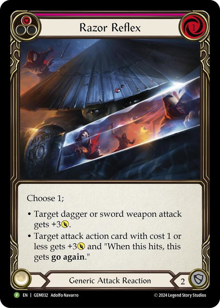 Razor Reflex (Red) - GEM Pack 1 Flesh and Blood trading card