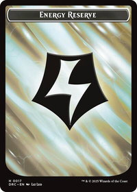 Energy Reserve // Energy Reserve Double-Sided Token - Commander: Aetherdrift (DRC) #17 - Token Magic: The Gathering Trading Card